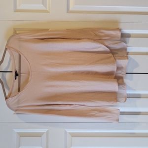 Peach colored long sleeve top